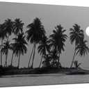 Black and White Wall Art Coastal Landscape Ocean Tree Artwork 20"x40"