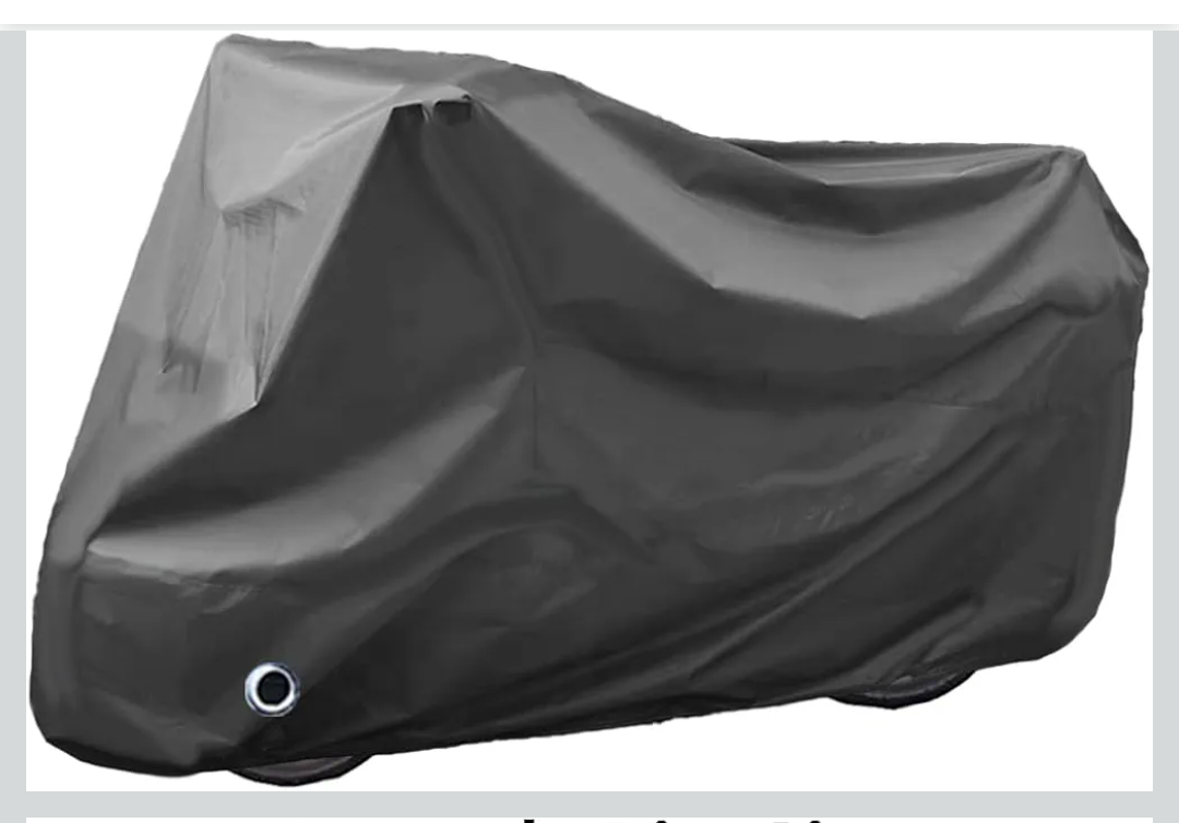 Motorcycle Cover Waterproof, Outdoor Motorbike Cover with Lock-Holes, All Season Protection Motorbike Vehicle Covers Fits up to 97" Motorcycles, Size 2XL - Black