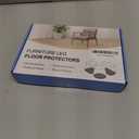 24 Pcs Chair Leg Floor Protectors Round, Silicone Felt Furniture Leg Pads Caps Covers for Hardwood Floors (Fit 1-5/16" to 2") (Clear)