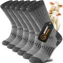 Ultra Thick Thermal Merino Wool Socks for Men and WomenFleece Lined Winter Hiking Warm Boot Work Socks 3 Pairs (5-9)