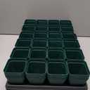 RooTrimmer 2.8 inch (7CM) Square Nursery Pots 120pcs (Green) and 24 Cell Nursery Pots Trays 5 Pack, Plastic Seedling Starter Tray with Drain Holes for Carrying and Holding Plant Pot(17"x11"x1.6")