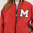 2 x FANCIBAND 4.5 Inch Chenille Varsity Letter Patches White Iron On Letters Letterman Jacket Patches for Clothing Jacket Hoodie Varsity Bag Q