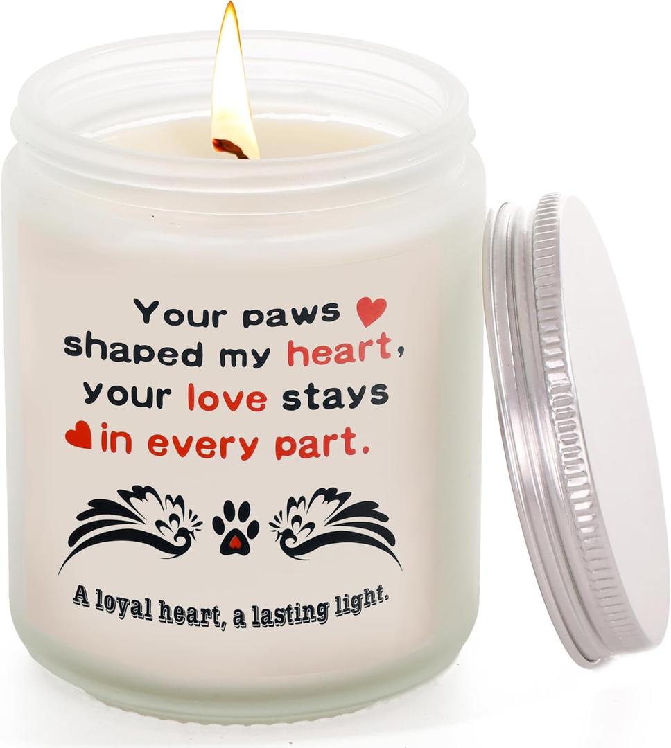 Pet Loss Sympathy Gift - Memorial Care Package for Dog Bereavement, Loss of Pet Remembrance Gift with Inspirational Quote, Personalized Dog Memorial for Grieving Owners (White-Angel)