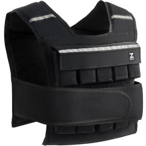 ZELUS 23lb|45lb Weighted Vest with Iron Weights for Exercise, Adjustable Weight Vest for Men, Workout Vest for Home Workouts Cardio Strength Training Weight Loss (Black)