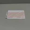 Ultra-Slim Rechargeable Bluetooth Keyboard Portable Wireless Keyboard for iPad A16 11th 10th Generation, iPad Pro iPad Air iPad mini iPhone, Android Samsung Galaxy Tablet Smartphone Cell Phone (Pink)