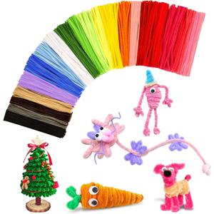 Pipe Cleaners Craft Supplies,Multi-Colored Chenille Stems for DIY Arts Crafts Project,Green Pipe Cleaners Bulk Easter Basket Stuffers,Fidget Toys for Ages 8-13,Teen Girl Gifts,Kids Crafts (30CM)