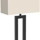Touch Control Table Lamp with 2 USB Ports, 3-Way Dimmable Modern Nightstand Lamp Sets Bedside Touch Desk Lamp with Fabric Cream Shade For Bedroom Table Living Room Reading, Included Bulbs