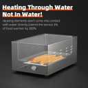 TOPKITCH ETL Listed 3-Pan 18L Commercial Food Warmer with Non-Leakage Stretch-Forming Water Tank &3 of 1/3 Size GN Pan,Countertop Soup Station Bain Marie Steam Table For Buffet,Parties and Restaurants