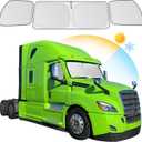 (Upgrade) Semi-Truck Sun Shade for Windshield Fit 2018-2024 Freightliner Cascadia, 300T Sunshade Maximum Coverage | Block Sun Heat Rays | Keep Warm in Winter