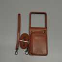 ASAPDOS for Motorola RAZR 2024/2025 PU Leather Wallet Phone Case with Card Slots (Holds 4-5 Cards), Anti-Drop Protection, Wrist & Shoulder Strap Brown