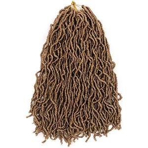 16 Inches Faux Locs Crochet Hair 6 PCS Soft Locs Crochet Hair Goddess Locs Hair Extensions Dark Blonde