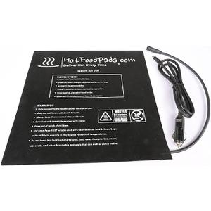 12"x12" Large Food Delivery Heated Pad for Bag Car 12v. DC Pizza Warmer for Belleford, Herculean, Homevative, BlueVoy, Kibaga, NZ Home, Rubbermaid fits 23"x14"x15" (Silicone w/Thermostat, 12x12)