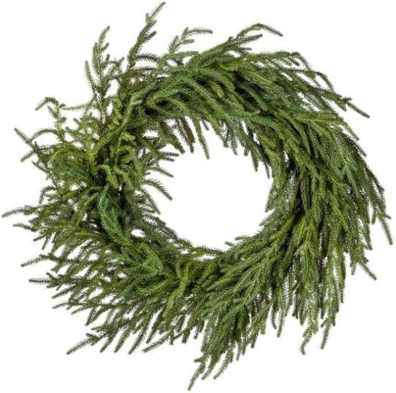 Afloral Real Touch Norfolk Pine Wreath - 24", Green 