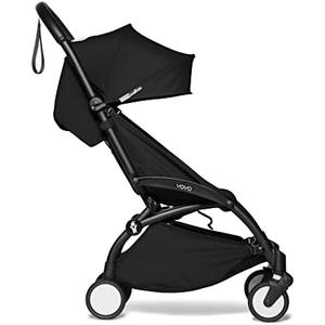 BABYZEN YOYO2 Stroller - Lightweight & Compact - Includes Black Frame, Black Seat Cushion + Matching Canopy - Suitable for Children Up to 48.5 Lbs