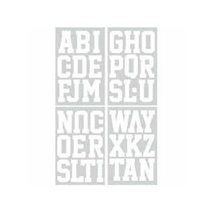 SEI Sport Letter Transfers 3in 4 Sheets/Pkg White