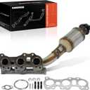 A-Premium Front Left Exhaust Manifold Converter with Gasket Kit Direct-Fit Compatible with Toyota Tacoma 2012 2013 2014 2015 4.0L, E.P.A. Compliant