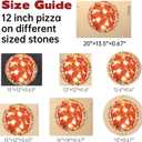 Large Pizza Stone, 20"x13.5" Rectangular Pizza Stone for Oven Grill BBQ, Baking Stone for Pizza Bread with Unique Built-in 4 Handles Design, 20" x 13.5" x 0.67"