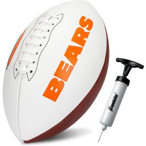 Franklin Sports NFL Autograph Football - Official Size White Panel Souvenir Football for Autographs + Signatures - NFL Team Fan Shop Memorabilia