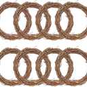 Grapevine Wreath Set, 8pcs Grapevine Wreaths Bulk, Vine Branch Wreath for Christmas Holidays Weddings Parties (12inch Round)