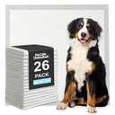 Pet Life Unlimited Heavy Duty 3XL Puppy Pads for Dogs, Potty Training Pee Pads, 26 Count, 36" x 36", Leak-Proof, Super Absorbent, Quick-Dry, Odor Control Clover Leaf Scent, Made in USA