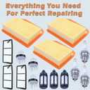 TS410 TS420 Air Filters,3 Tune Up Kit for Stihl TS410 TS420 TS410Z TS420Z TS480i TS500i Concrete Cut Off Saw Air Filter & Pre Filter Set 4238 140 4401 4238-140-4404