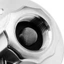 EDIETH 3/ 4" GHT Water Inlet, 1/ 2" NPT Inside The Connection All Metal RV City Water Inlet with Check Valve, RV Water Fill Inlet, RV Water Inlet Connection with Strainer and Check Valve