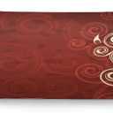 Burgundy Body Pillow Cover 20x54 Inch Red Floral Swirls Ivy Image Ombre Details Body Pillowcase Flower Art Rectangle Long Decorative Pillow Case Cushion Throw Pillow Covers for Bed Couch