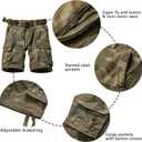 TRGPSG Women's Hiking Shorts, Bermuda Cargo Shorts 8069 C34 Camo, 8