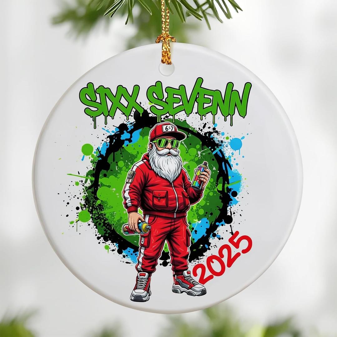 Six Seven Christmas Ornament, Funny 67 Meme Ornament, Six Seven Ornaments, Funny Christmas Ornaments 2025, Gen Z Keepsake Decoration, 67 Meme Gift, Stocking Stuffers for Teens