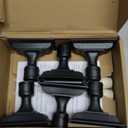 Homemory 6 Pcs Window Candles with Sensor Dusk to Dawn, Ivory Electric Window Candle Flickering, Christmas Fake Candles Battery Operated, Led Candlesticks with Black Holders for Xmas Holiday Decor