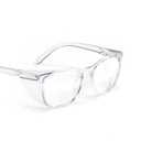 Stoggles Square Z87.1 Certified Polycarbonate Safety Glasses, Scratch & Shatter-Proof, Blue-Light & UV Blocking Lens, Top & Side Shields, Anti-Fog Dip Coated, Durable, Protective & Stylish Eyewear (Medium, Clear)