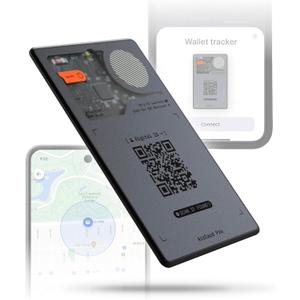 Rolling Square AirCard Pro Dual - Bluetooth Wallet Tracker - Compatibile with Both Apple iOS Find My and Google Android Find Hub Wireless Charging, Anti-Loss Card Smart Locator, Gray