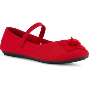 Harborsides Women's Round Toe Flats with Straps (8.5, Red)