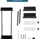 2 x Wall-Mounted Towel Rack  Retractable with Hanging Hooks  Heavy Duty Stainless Steel Organizer for Bathroom, Laundry Room & More (Black)