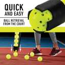 Franklin Sports Pickleball, Tennis + Padel Ball Hopper Tubes - (15) Tennis/Padel Ball + (13) Pickleball Picker Upper Tubes - Quick Pickup + Storage 37"