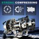 58463 57460 AC Compressor for Mazda 3 2004-2009, Mazda 5 2006-2010, 57463, 57463, 140162C, 140639C, 50523, C1436, 10348310, 1010759, 1110759, 1210759 Air Conditioning Compressor with Pre-Filled Oil