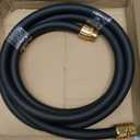 Giraffe Tools Garden Hose 5/8" Custom Length, No Kink, Flexible, Leakproof Water Hose, 600 Burst PSI, 10ft Male Female Fittings,Black Orange