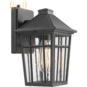 Darkaway Dusk to Dawn Outdoor Wall Lights for House, Exterior Lighting Fixtures Wall Mount Porch Lights Waterproof Outdoor Sconce Lights with Seeded Glass for Patio Hallway Garage
