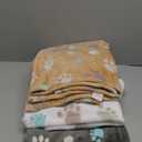 Rezutan Dog Blanket for Large Dogs, Upgraded 3 Pack Dog Cat Flannel Blankets Washable, Soft Pet Mat Throw Cover Suitable for Kennel Crate Bed, Cute Paw Pattern, Grey/Brown/White, 31" x 41"