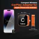 TORVO Mini Wireless CarPlay Adapter for Car Wireless Android Auto, Plug & Play USB-A/USB-C, 5GHz WiFi, OTA Update, CarPlay Adapter for iPhone, Wireless Car Play Dongle Compatible with 99% Cars