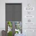 AOSKY Cordless Roller Shades for Windows Light Filtering Shades with 5% Openness Solar Screen Semi Sheer Roller Blinds UV Protection for Office and Home. Easy to Install 26" W x 72" H (Black)