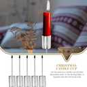 5Pcs Christmas Taper Candle Holder Candlestick Liners Inserts Cup Advent Wreaths Candle Stand with Spike for Pillar Tealight Wedding Flower Arrangement Silver