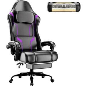 Ntiibcuy Video Game Chair for Adults, Computer Chair Gaming Chairs for Kids, Adjustable Lumbar Pillow Headrest Office Desk Chair Gamer Chair with Footrest