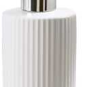 Hand Soap Dispenser with Stainless Steel Pump, Rust Proof, Ceramic White Soap Dispenser for Bathroom Kitchen, Liquid Soap Dish Soap Dispenser , 2 Pcs