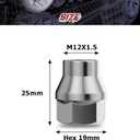 Richeer 24PCS 12x1.5 Chrome Extend Open Lug Nuts, 0.27 inch(7mm) Shank M12x1.5 Thread Aftermarket Wheels Lug Nuts for Tacoma 4Runner Tundra FJ Cruiser Ventury Sequoia Fortuner Land Cruiser HILUX GX460