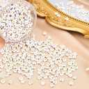 DUQGUHO 3500 Pcs Letter Beads Acrylic Alphabet Beads A-Z White Round 26 Letter Beads for Jewelry Making Bracelets DIY Earring Accessories Crafts Gifts