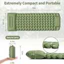 Sleeping Pad for Camping - 4 Thick Inflatable Camping Mat with Built-in Pump & Pillow, Ultralight Self Inflating Camping pad, Backpacking Sleeping Mat for Hiking, Tent, Traveling