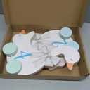 Yousoontic 2 Pcs Silly Goose Baby Shower Table Centerpieces Wooden Silly Goose Birthday Decorations with Floral Prints for 1st Birthday Party, Baby Shower Photo Prop 9 x 9.8