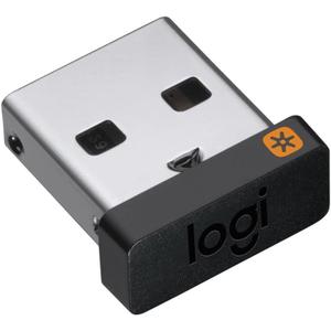 Logitech Unifying Receiver, 2.4 GHz Wireless Technology, USB Plug Compatible with all Logitech Unifying Devices like Wireless Mouse and Keyboard, PC / Mac / Laptop - Black
