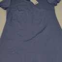 RUMIA Summer Casual Dresses for Women 2025 Mini Vacation Dress V-Neck Short Sleeve Split Hem Beach Sundress(Size M)